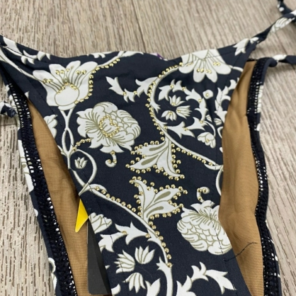 CIA.MARITIMA 2 piece swim suit Black White Print Nwt - Picture 3 of 9